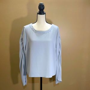 Prologue top with ruched sleeves
